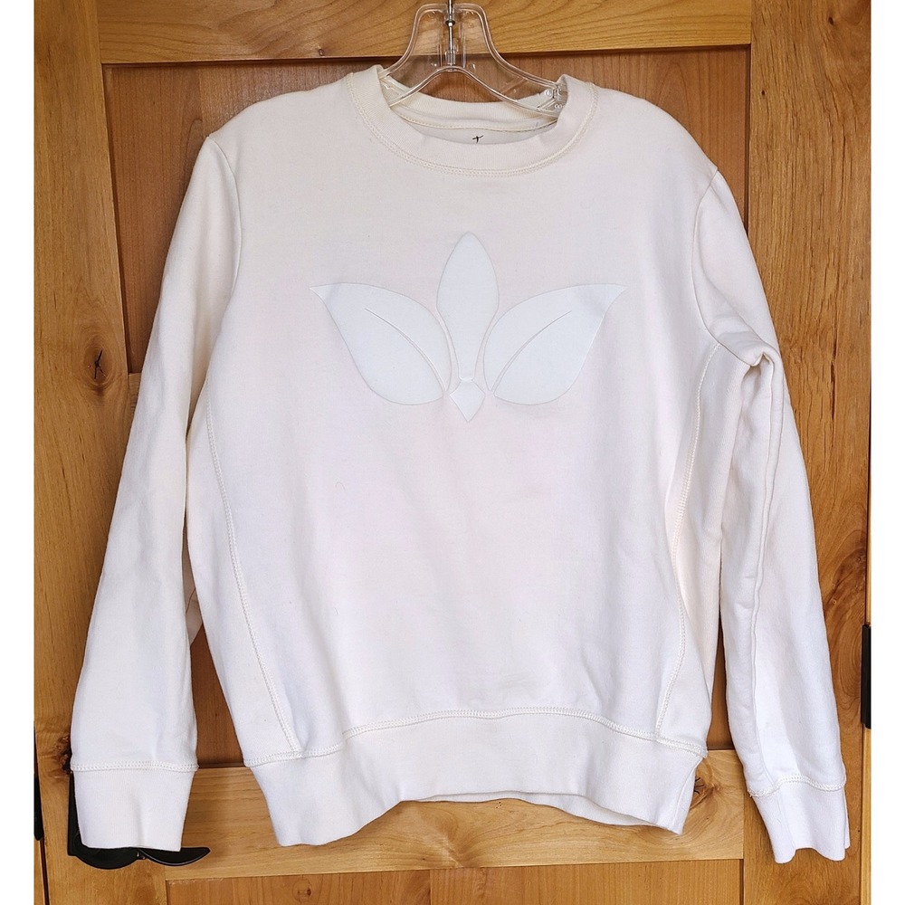 Saint James Organic Cotton Ivory White‎ SMALL Luxury Sweater Soft Crew Sporty S